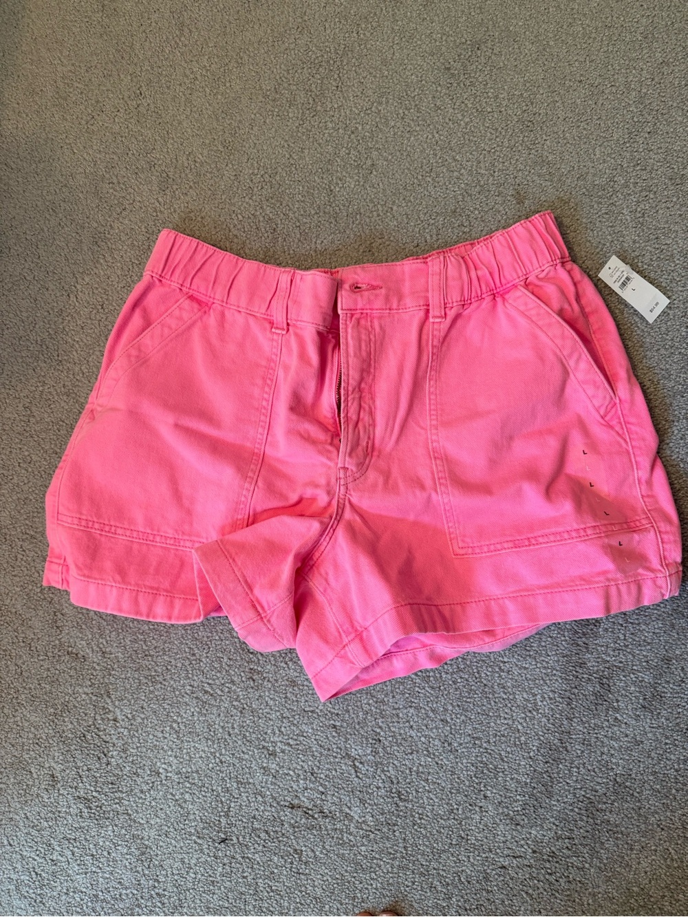 GAP Bright Pink Utility Jean Shorts